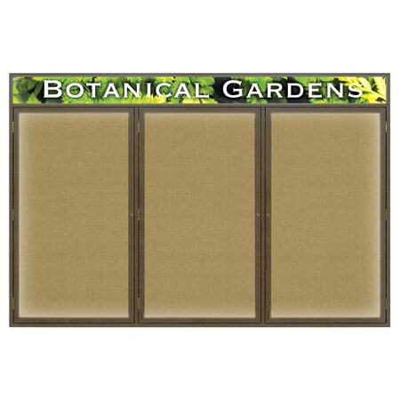 United Visual Products Open Faced Traditional Rounded Corkboard UV642ARC-BRONZE-CLOUD